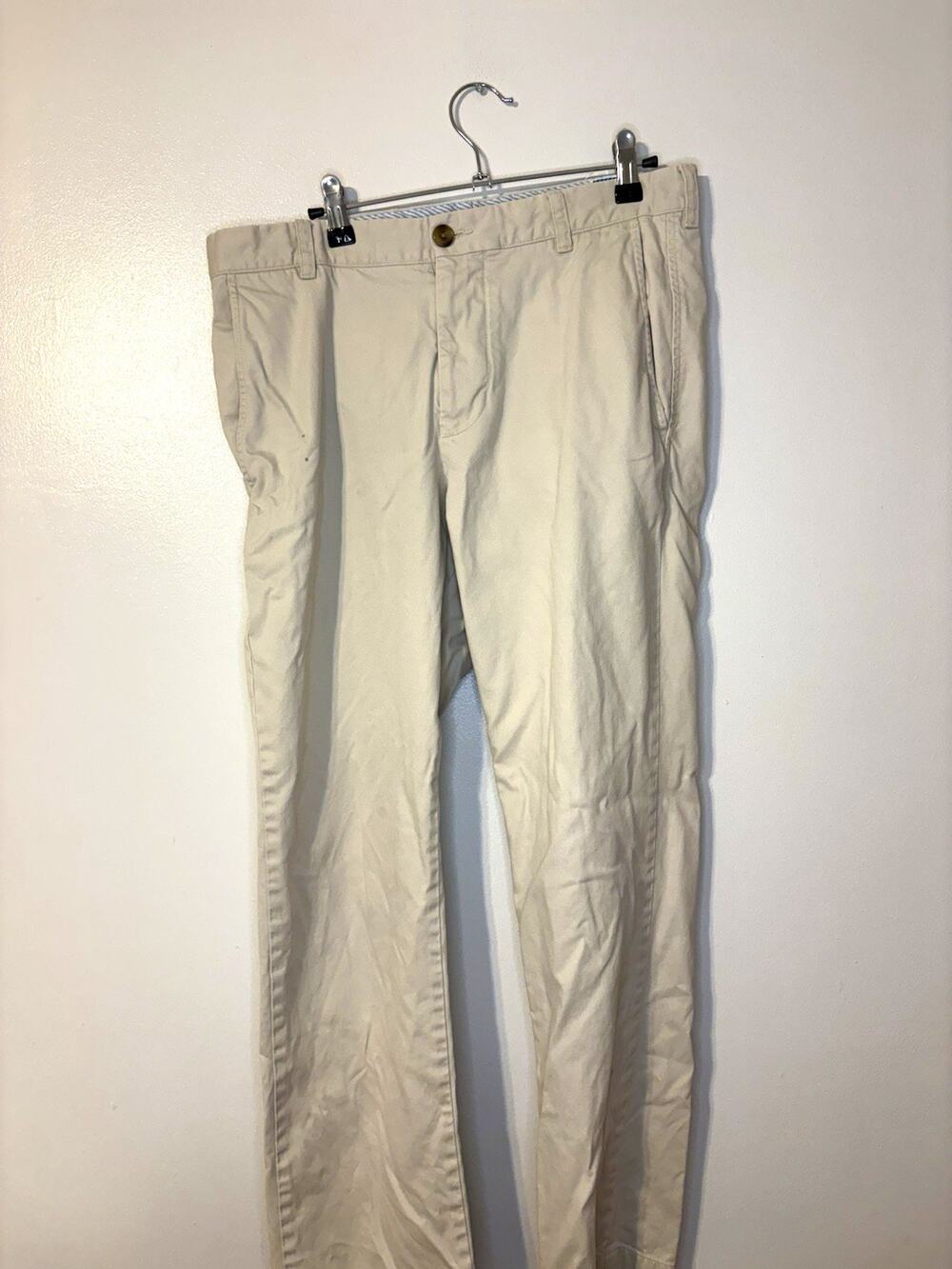 Southern Tide Men’s Beige Chino Pants 32 Pima Cotton Modal Twill Pockets